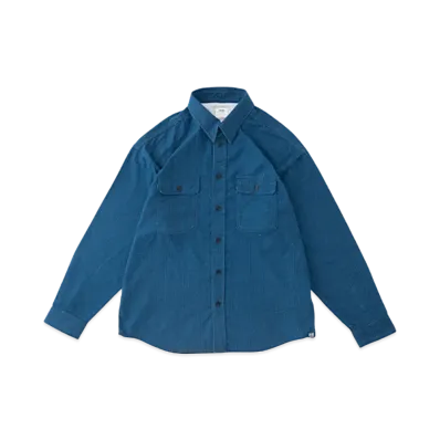 visvim LUMBER KHADI CHECK L/S "Blue"