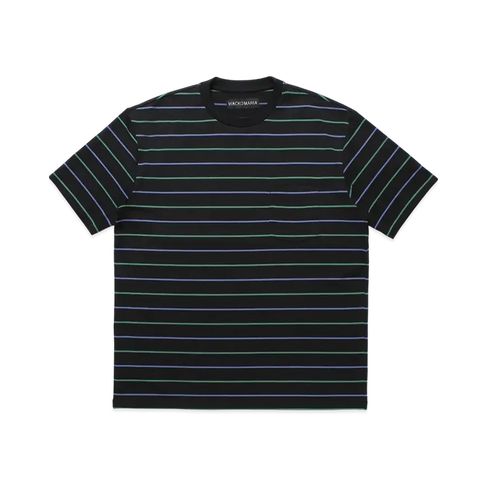 WACKO MARIA Striped T-Shirt "Black"