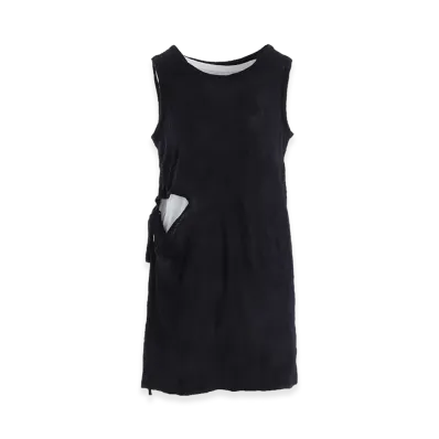 Y's Cotton Jersey Doubled Sleeveless Tee "White/Black"