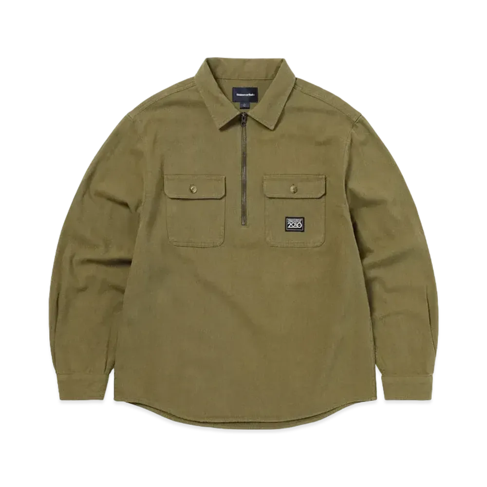 thisisneverthat Half Zip Shirt "Olive"
