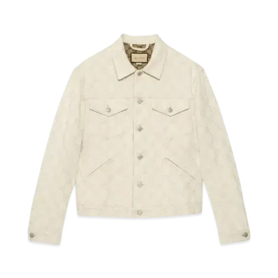 GUCCI GG Cotton Jacquard Jacket "Beige/Ebony"