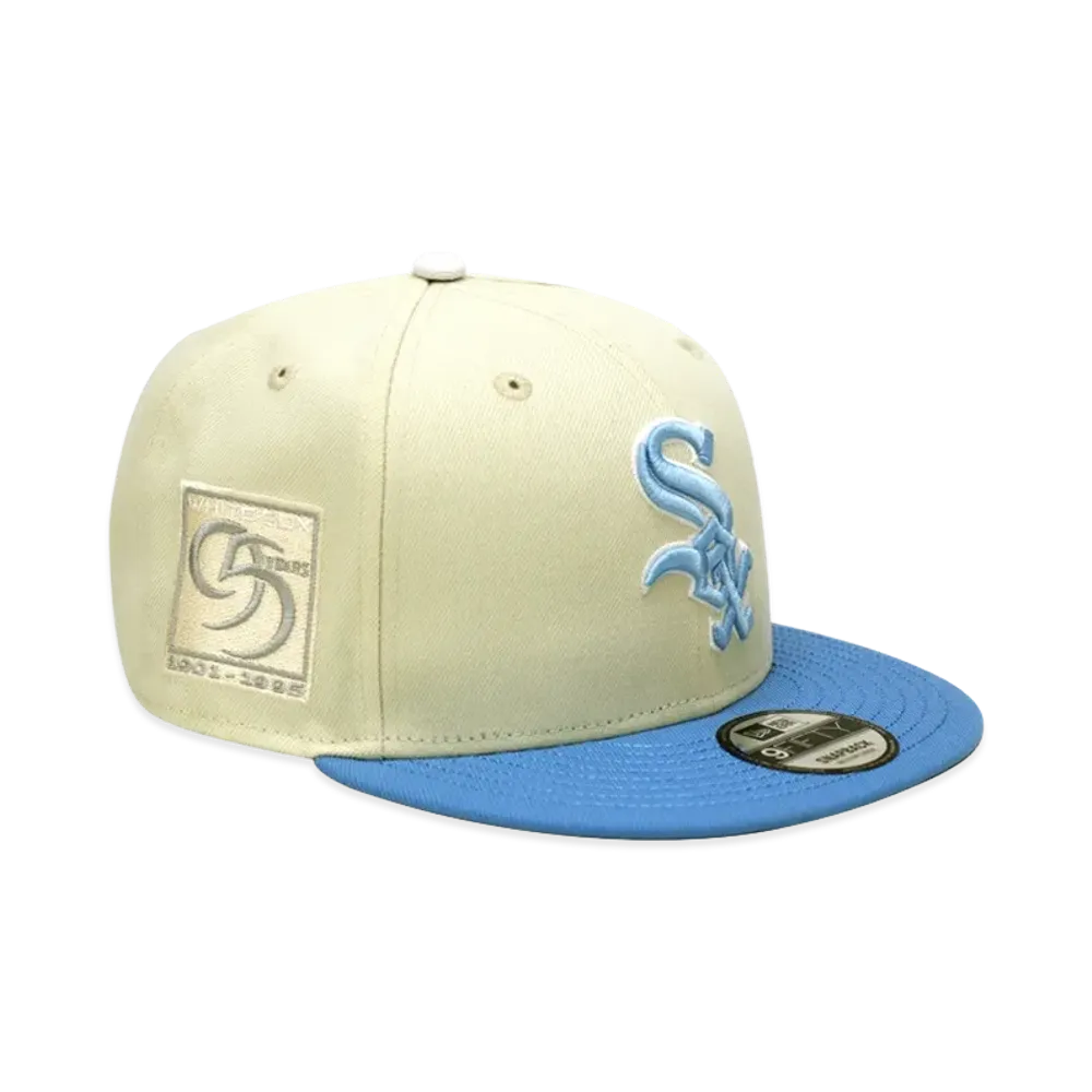 NEW ERA x THE CAP 9Fifty Paisley Block Chicago White Sox "Chrome White/Sky Blue"
