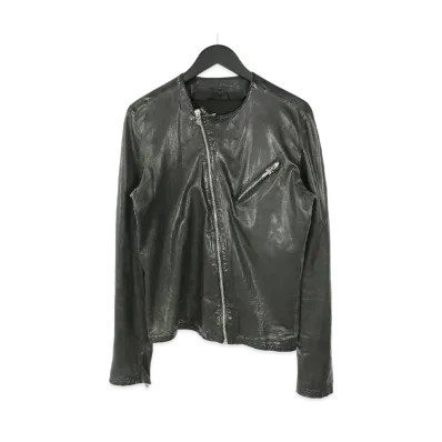 Chrome Hearts Death or Glory Collarless Riders Leather Jacket "Black"