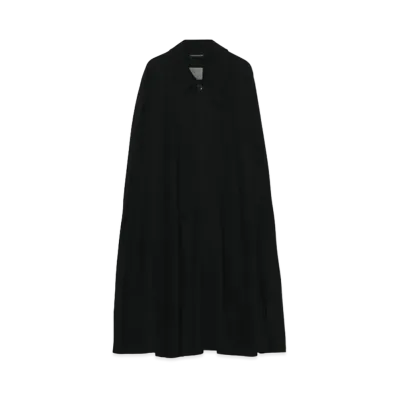Yohji Yamamoto Pour Homme WOOL SMOOTH CLOAK "Black"