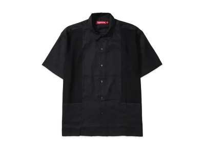 Supreme Mesh Panel Linen S/S Shirt "Black"