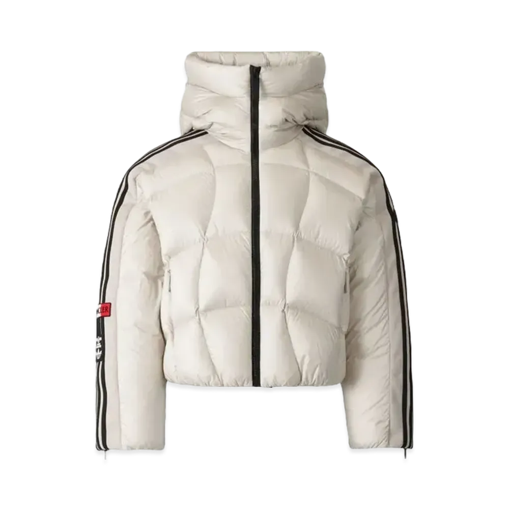 adidas x MONCLER Women's Fusine Cropped Puffer Jacket "Chalk Pearl"