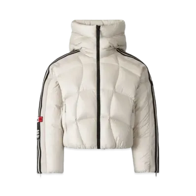 adidas x MONCLER Women's Fusine Cropped Puffer Jacket "Chalk Pearl"