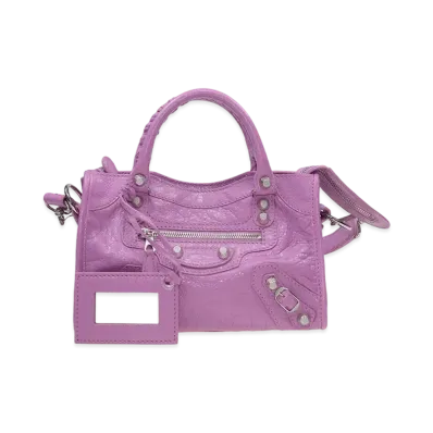BALENCIAGA Handbag Lambskin "Purple"
