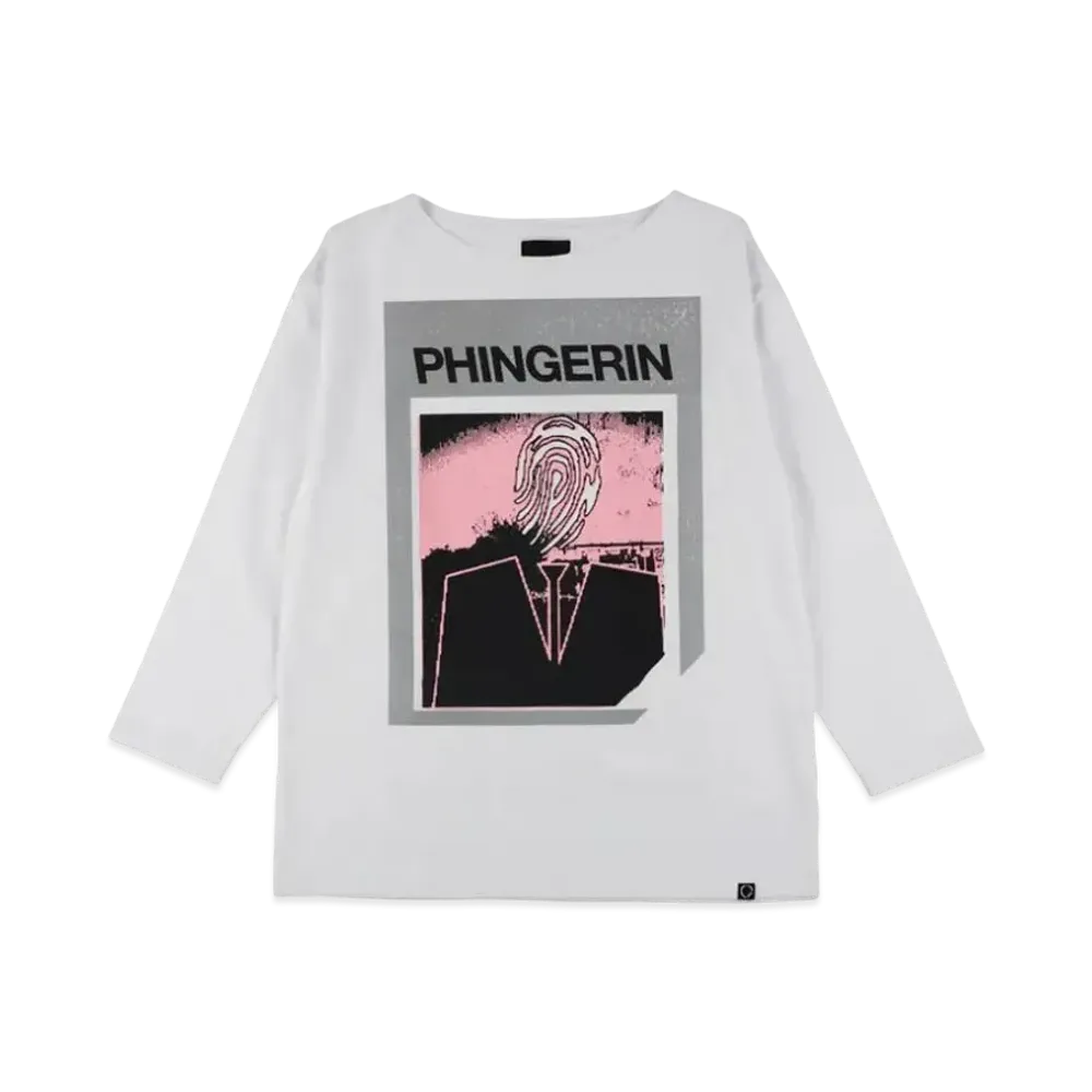 PHINGERIN Agent.P Boat-Neck L/S Tee "White"