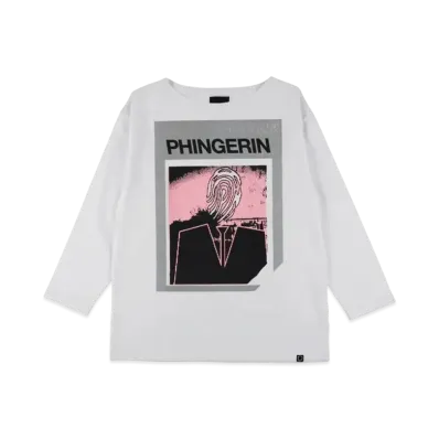 PHINGERIN Agent.P Boat-Neck L/S Tee "White"