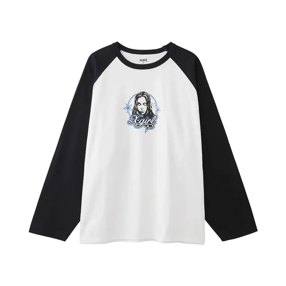 X-Girl Face And Stars B/B Big Tee "White"