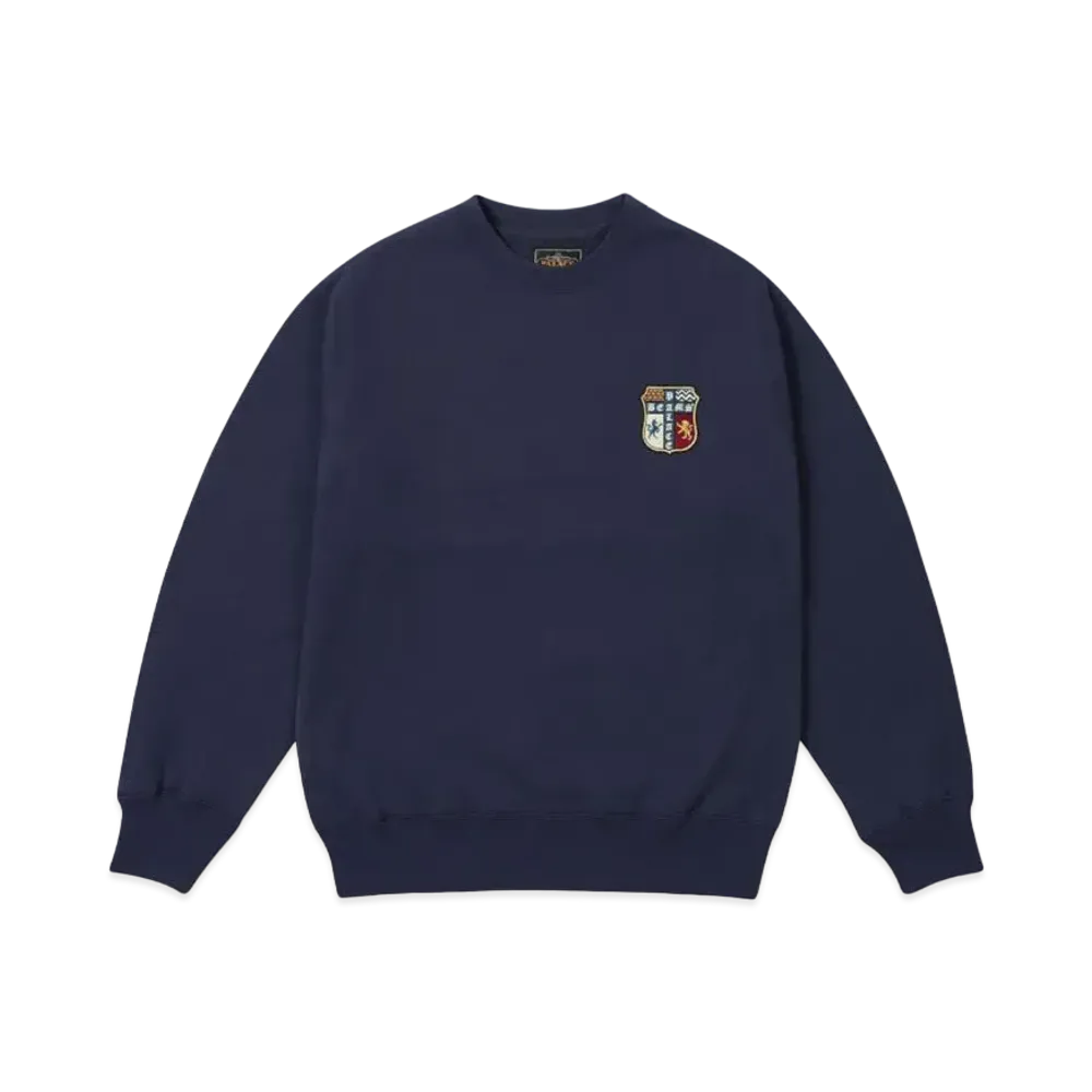 PALACE x BEAMS Plus Graphic Crew "Navy"