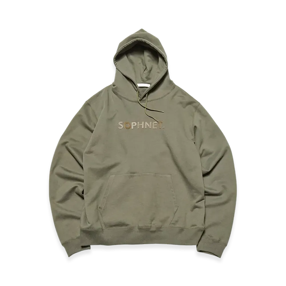 SOPHNET. Logo Patch Hoodie "Khaki"