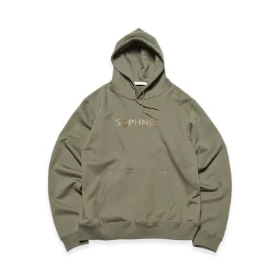 SOPHNET. Logo Patch Hoodie "Khaki"
