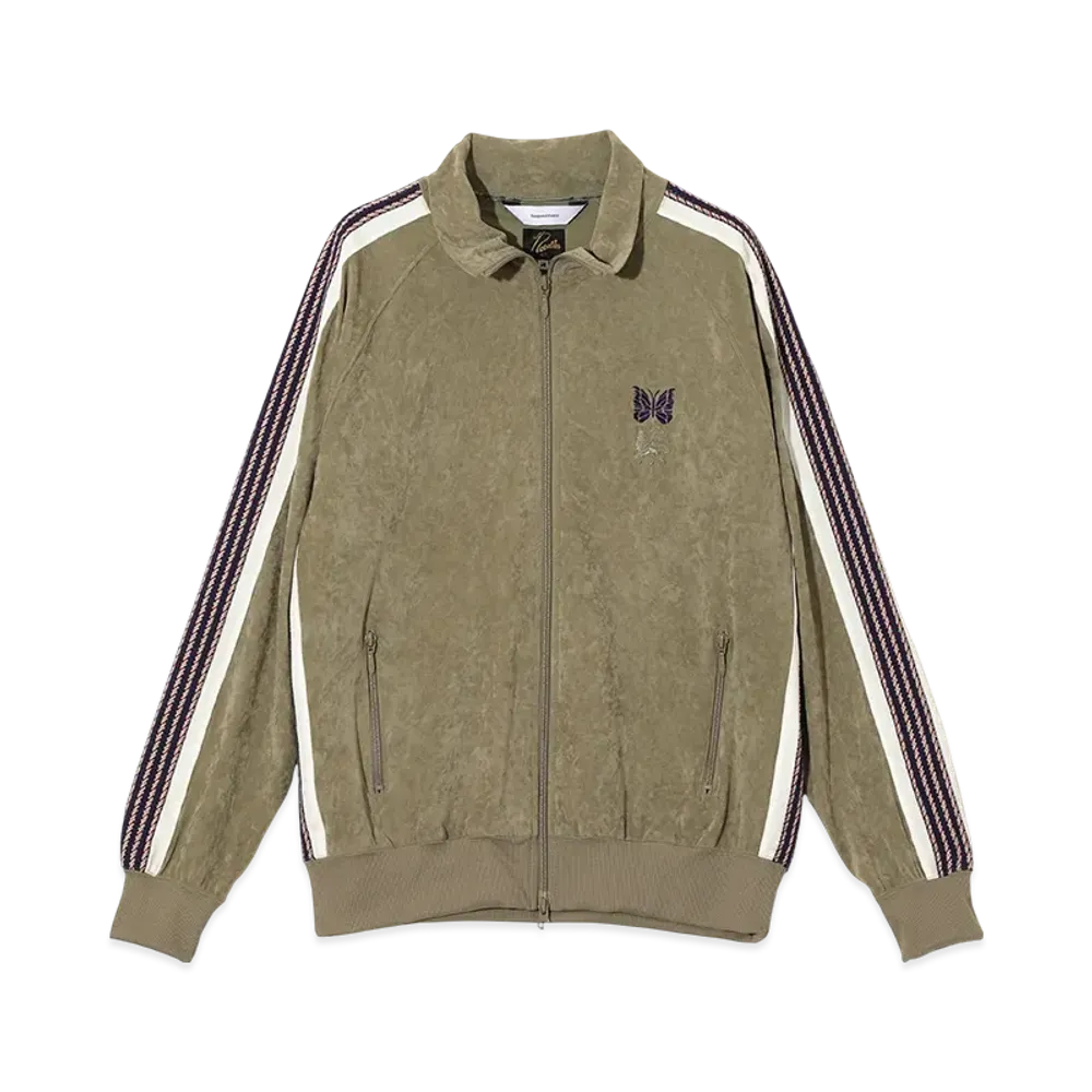 NEEDLES x Sasquatchfabrix. Track Jacket - Poly Velour "Khaki"