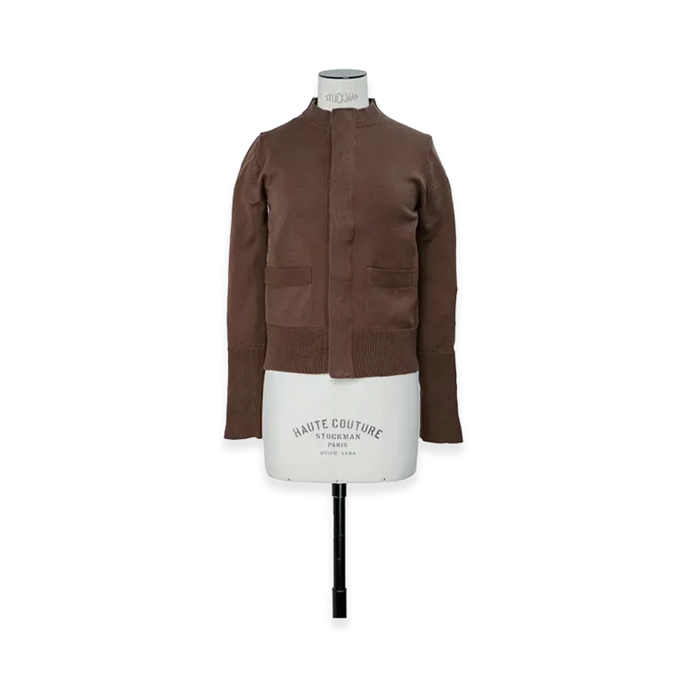 sacai Cotton Cashmere Knit Cardigan "Brown"