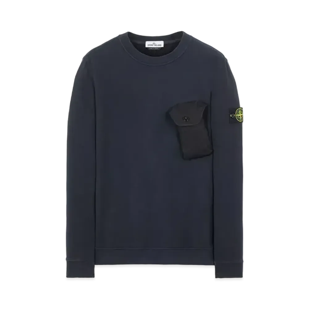 Stone Island 60419 BRUSHED COTTON FLEECE "Blue"