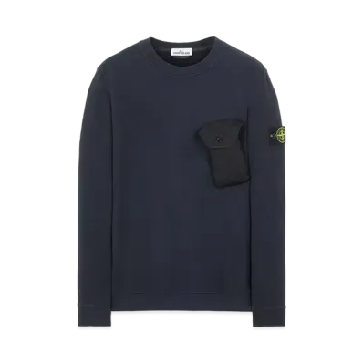 Stone Island 60419 BRUSHED COTTON FLEECE "Blue"