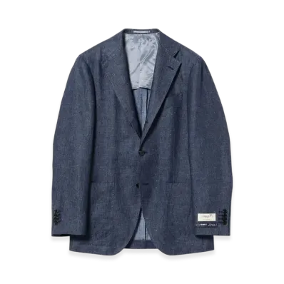 BEAMS Easy Solbiati Mixed Fabric Solid Jacket "Indigo"