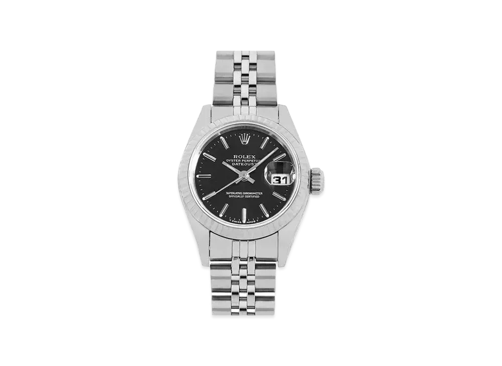 ROLEX Lady-Datejust "Black/Stainless Steel/White Gold"
