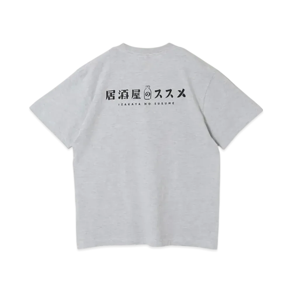 BEAMS Izakaya Recommendation Logo Print Pocket Tee "Ash"