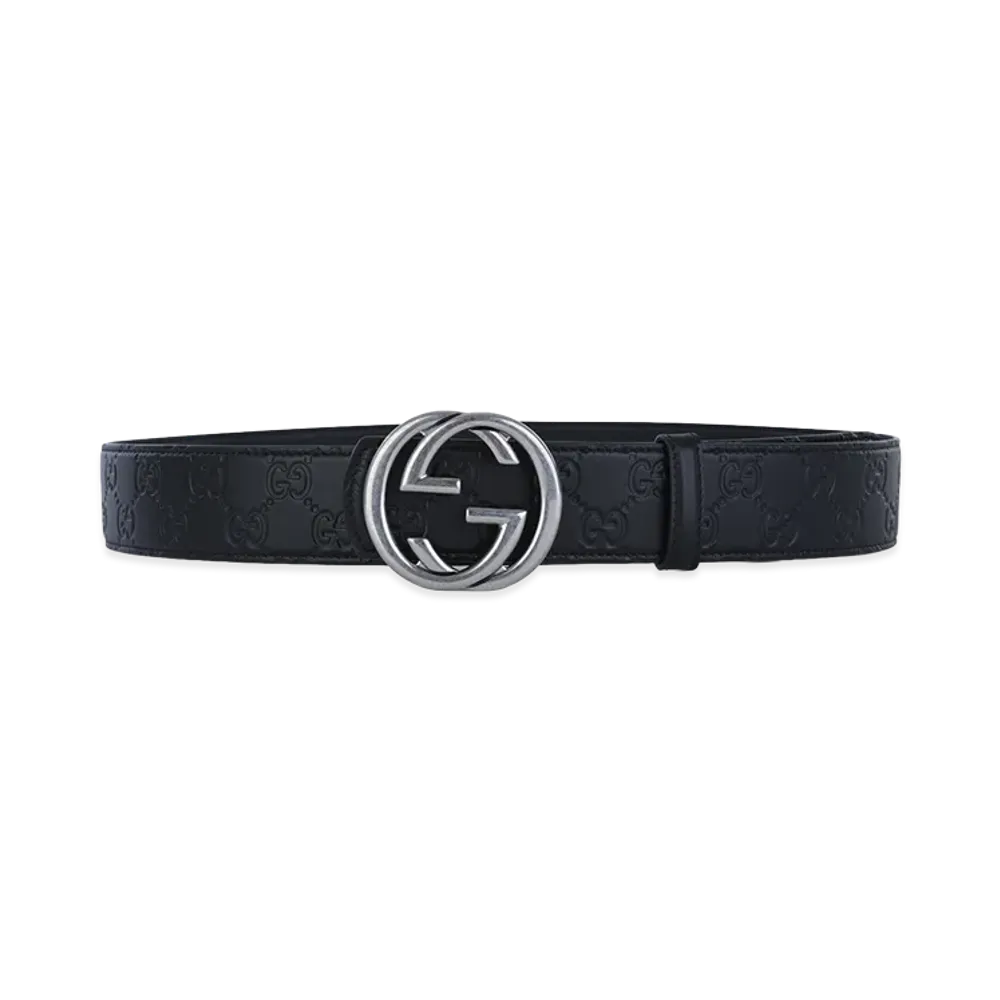 GUCCI 'Incrocio GG' Reversible Belt "Black"