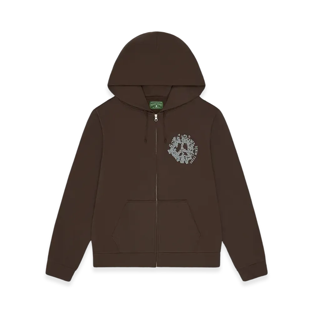 DENIM TEARS Denim University Zip Hoodie "Brown"