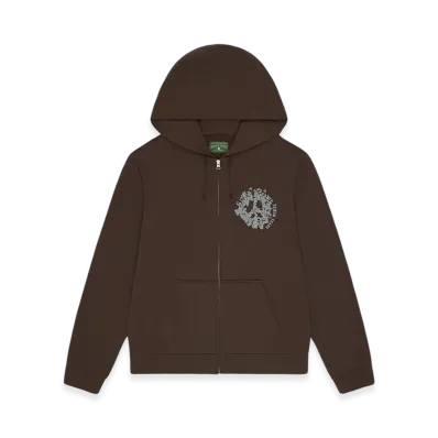 DENIM TEARS Denim University Zip Hoodie "Brown"
