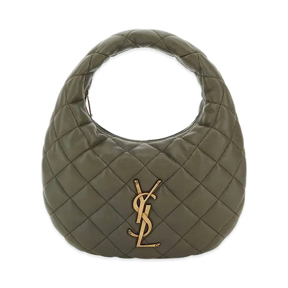 Saint Laurent Women's Army Green Nappa Leather Icarino Shoulder Bag "Strongmoss"