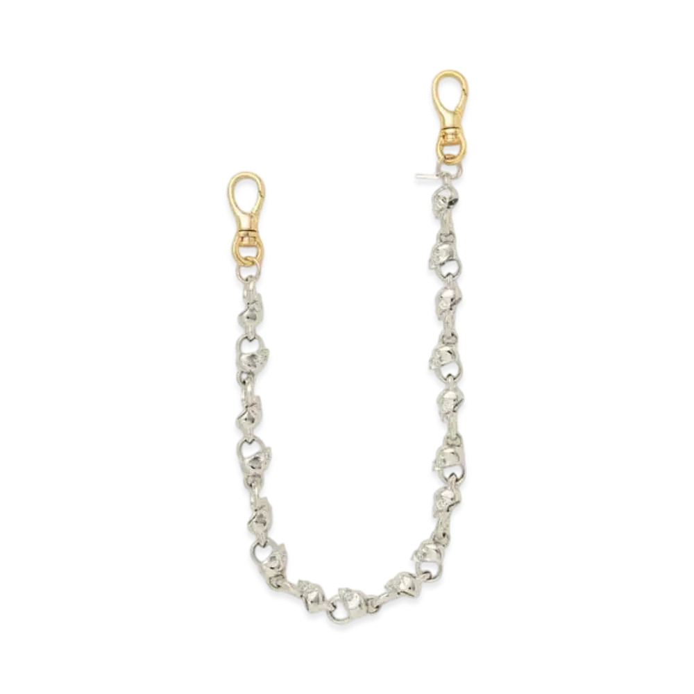 mastermind WORLD Skull Wallet Chain "Nickel Gold"