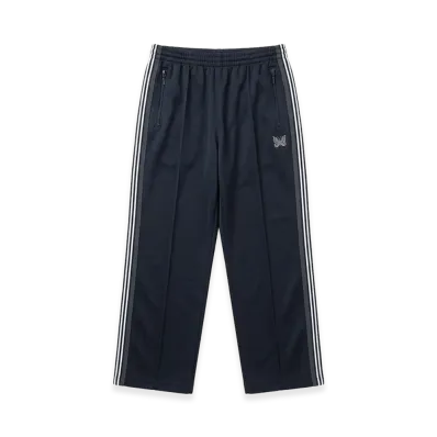 Needles Track Pants - Poly Smooth "Black/White"