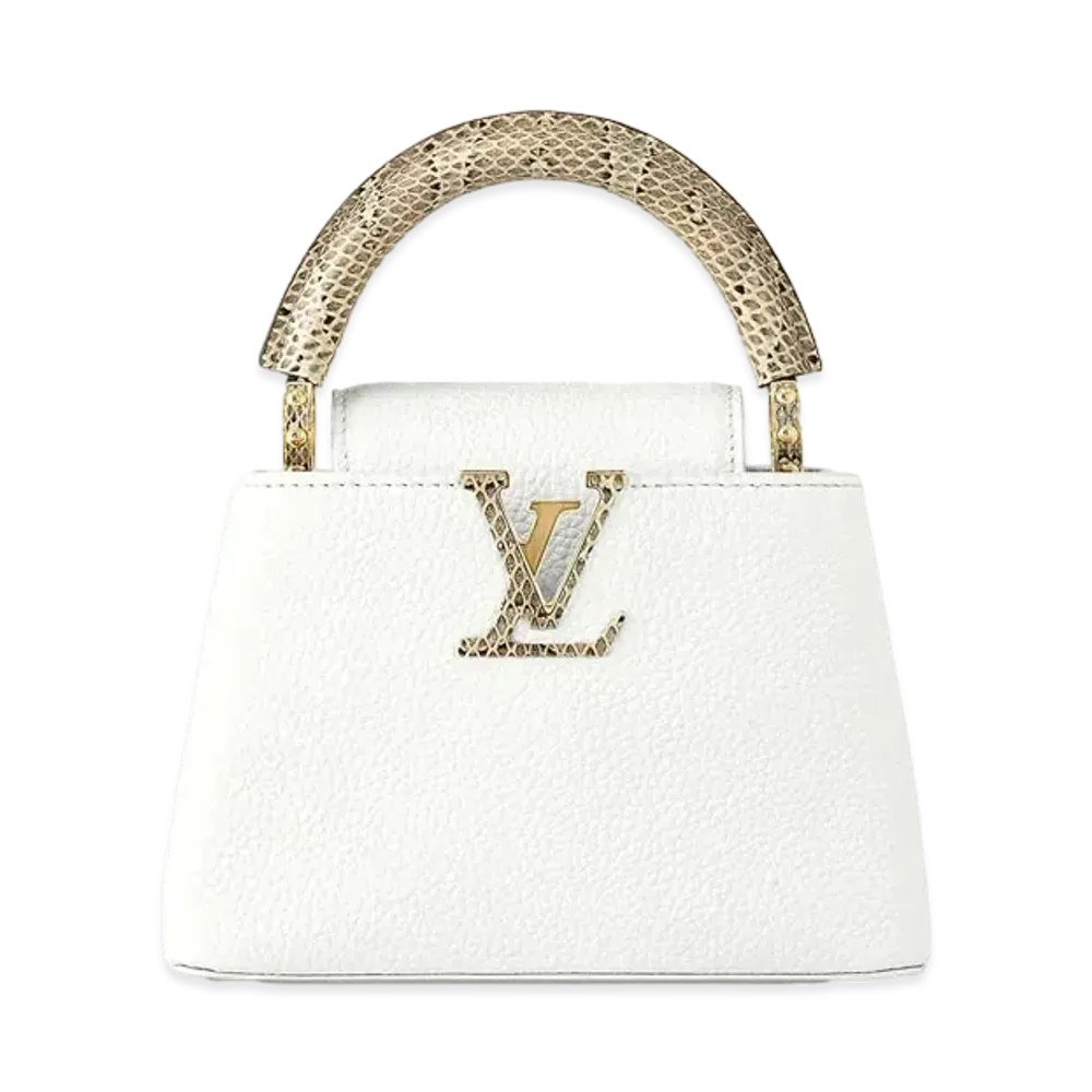 Louis Vuitton Capucines Mini Taurillon Leather "Snow White"