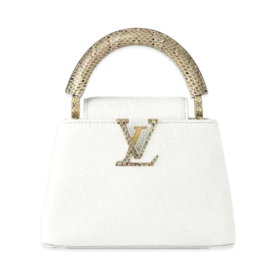 Louis Vuitton Capucines Mini Taurillon Leather "Snow White"