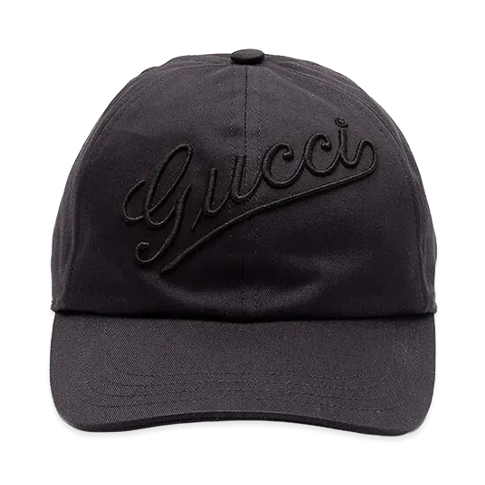 GUCCI Baseball Hat with Embroidery "Black"