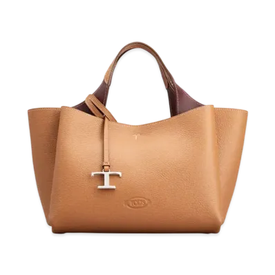 TOD'S Bag in Leather Mini "Brown/Bordeaux"