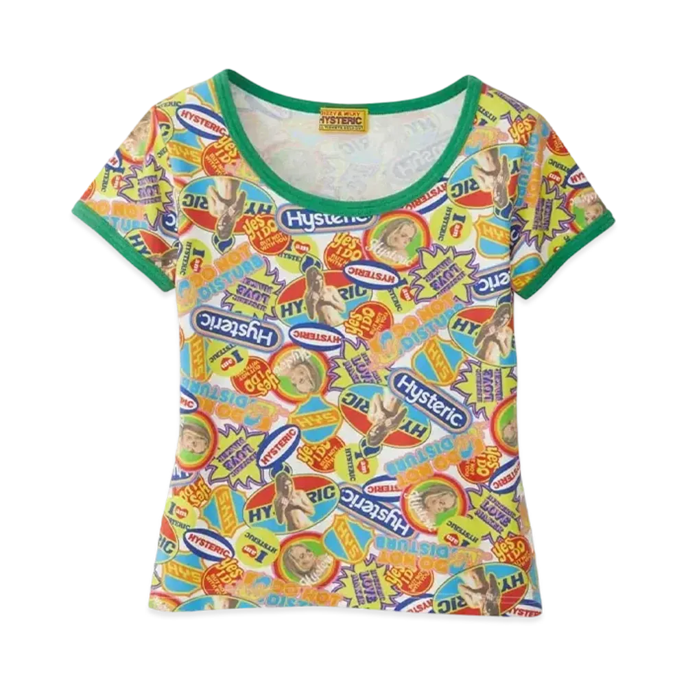 HYSTERIC GLAMOUR Typical Hysteric Pattern Chibi T-Shirt "Multi"