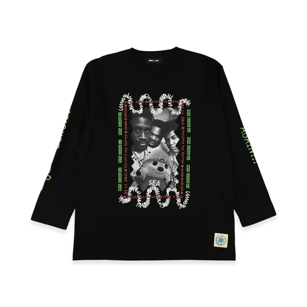 WIND AND SEA x PaRappa the Rapper x DE LA SOUL L/S Tee "Black"