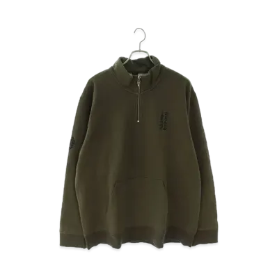 Chrome Hearts Y Not Dagger Embroidery Half Zip Sweat "Khaki"