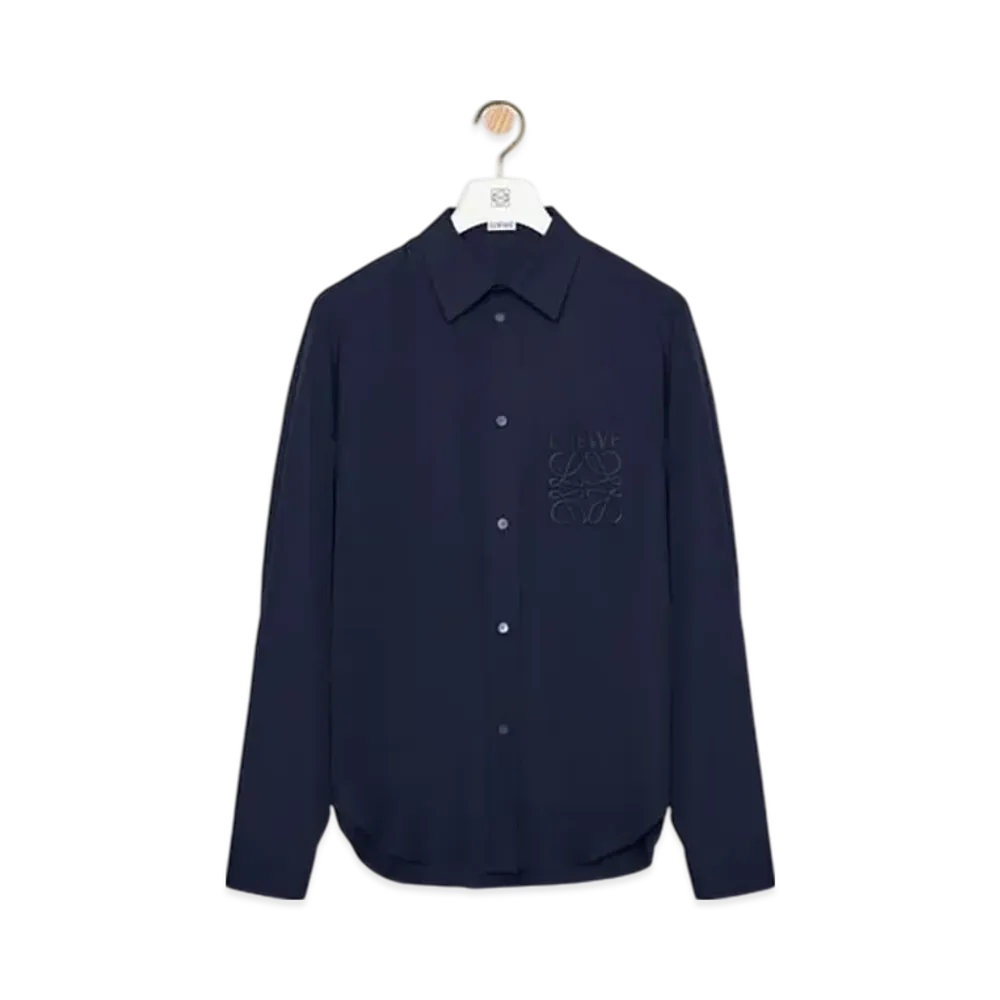 LOEWE Men's Shirt in Cotton "Navy Blue"