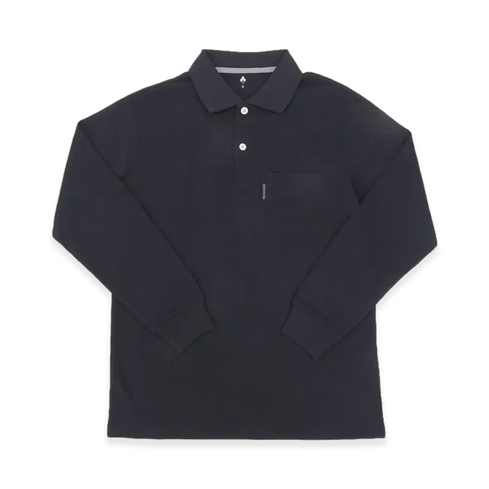 mont-bell Long Sleeve Polo Shirt "Black"