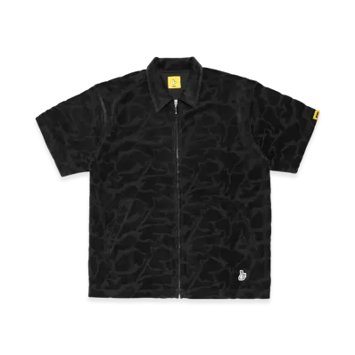 FR2 Pile Jacquard Rabbits Camo Short Sleeve Shirt "Black"