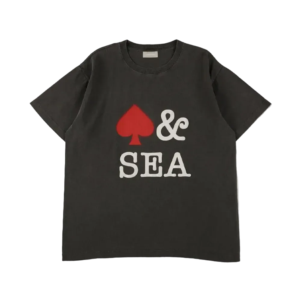 WIND AND SEA Pigment Front Logo Tee (Spade) "Black"