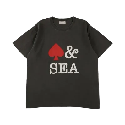WIND AND SEA Pigment Front Logo Tee (Spade) "Black"