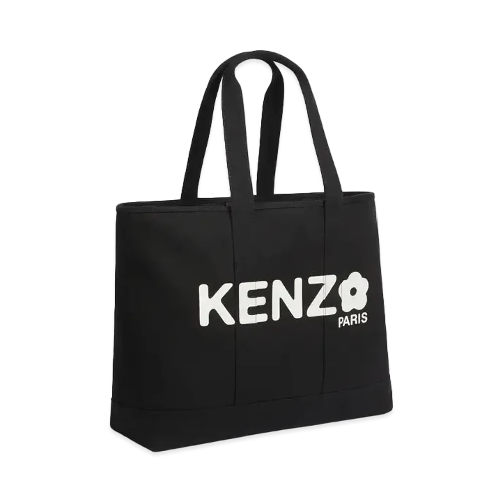 KENZO 'UTILITY' Canvas Large Tote Bag "Black"