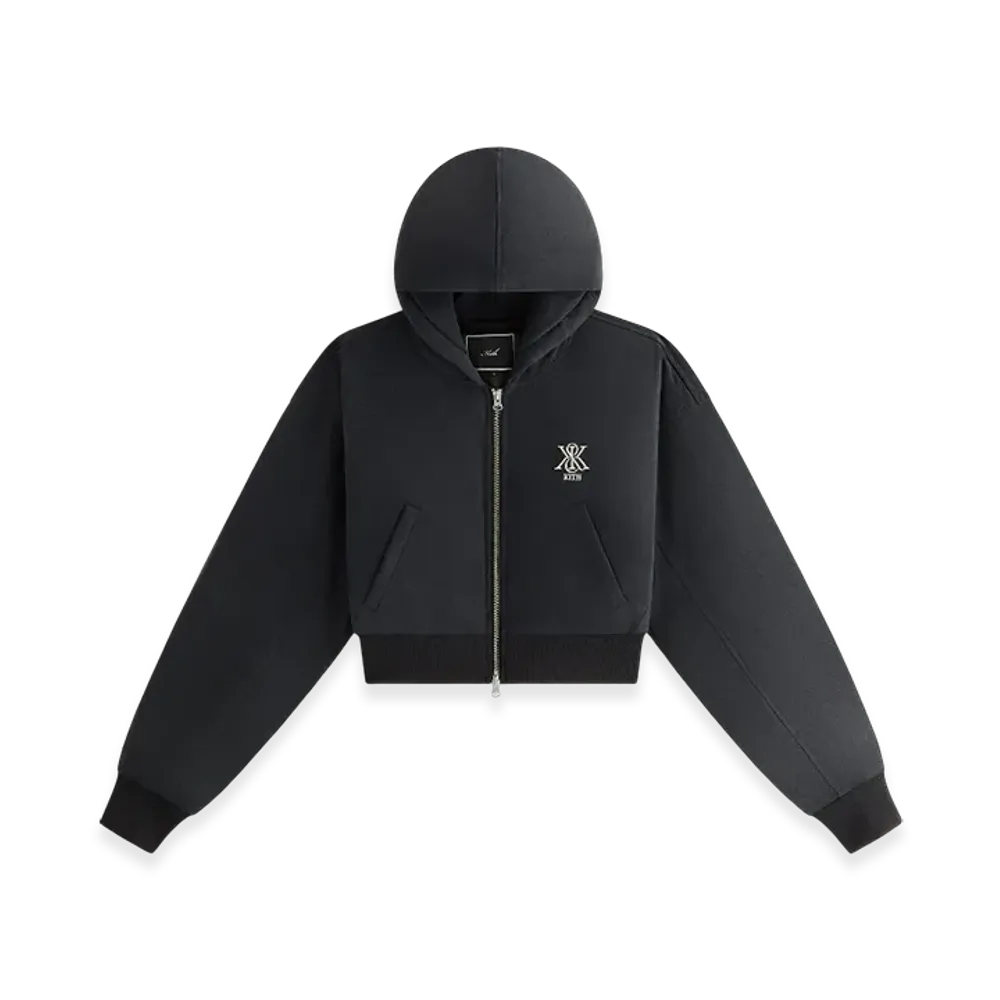 Kith Women's Bex Cropped Denim Puffer "Black"