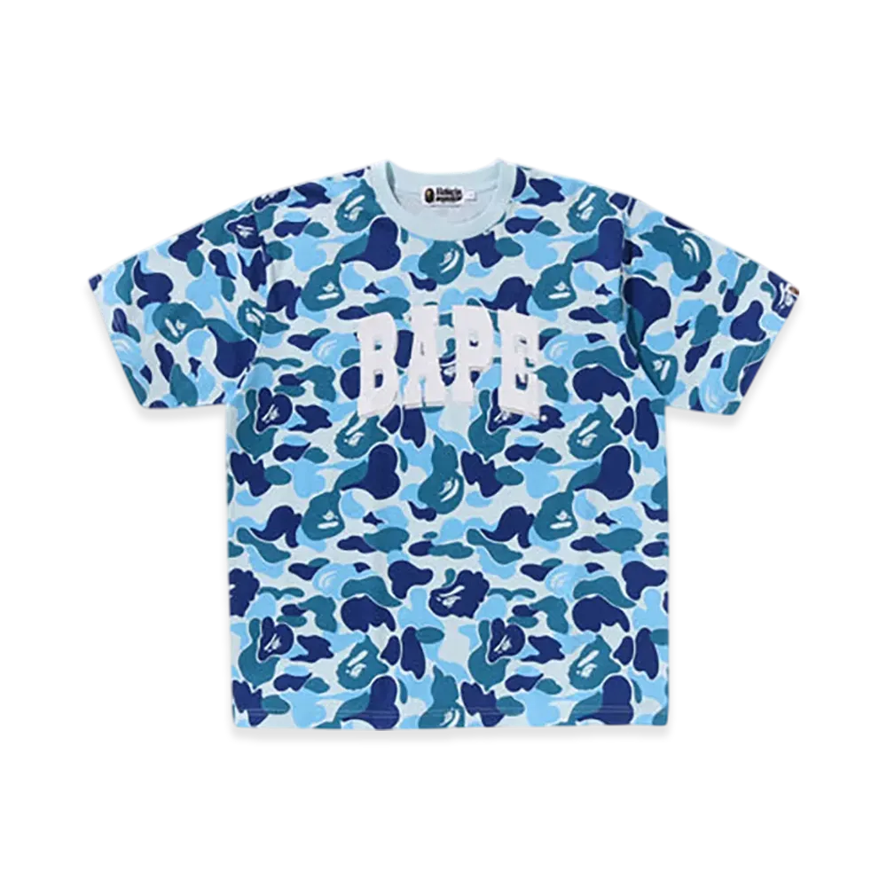 A BATHING APE ABC Camo Relaxed Fit Bape Logo Tee "Blue"