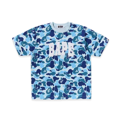 A BATHING APE ABC Camo Relaxed Fit Bape Logo Tee "Blue"