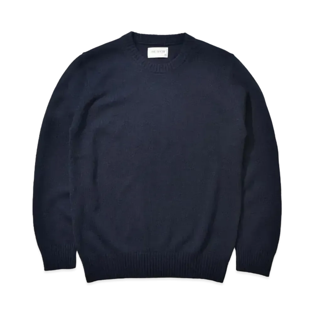 THE REAL McCOY'S Wool Crewneck Sweater "Navy"