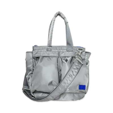 sacai x PORTER Pocket Tote Medium "Light Gray/Blue"