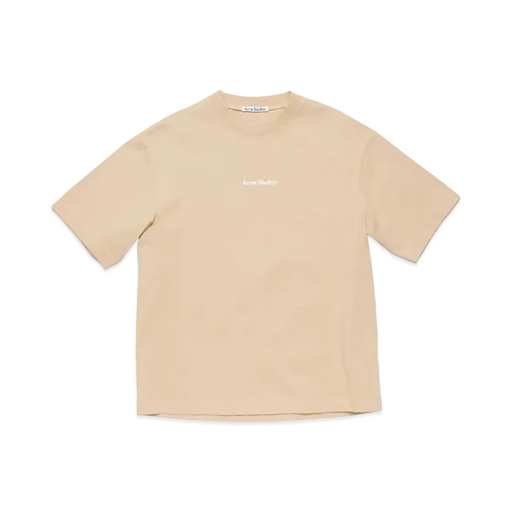 Acne Studios T-Shirt Stamp Logo - Relaxed Fit "White Beige"